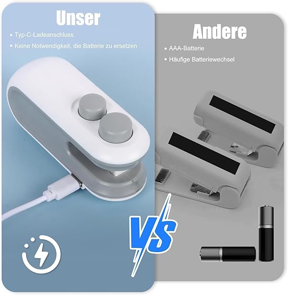 Rechargeable Magnetic Bag Sealer with Type-C Chargin